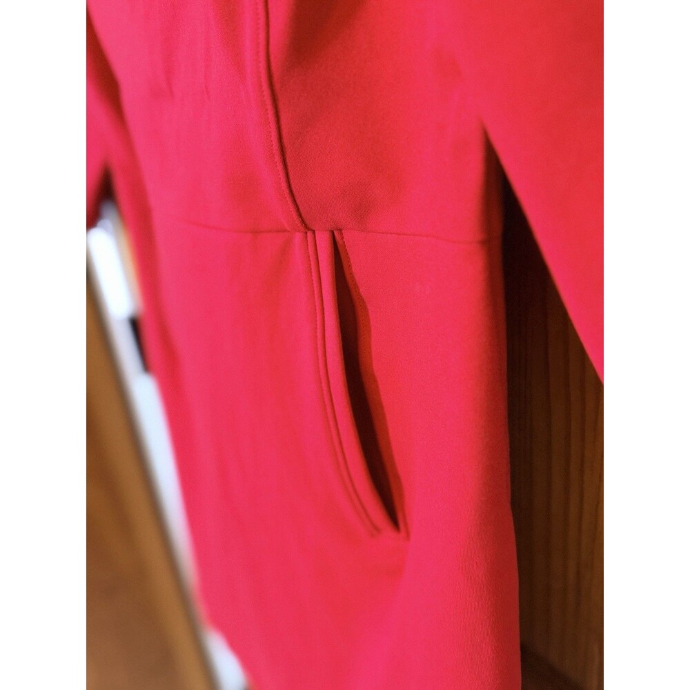 SPANX The Perfect A-Line Dress True Red Size L Workwear Premium Ponte Pockets - Picture 5 of 11